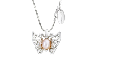 Butterfly Pendant with Freshwater Pearl